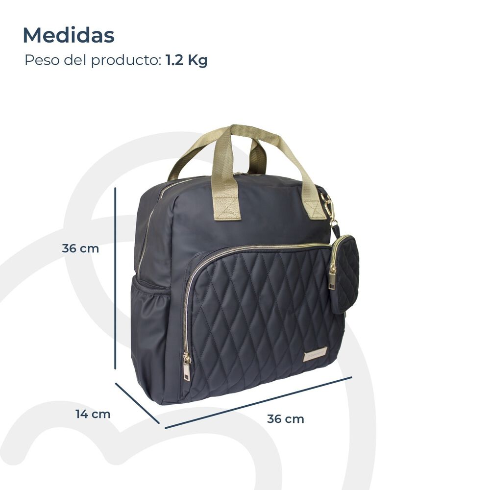 Mochila Maternal Premium Black Gold image number 7.0